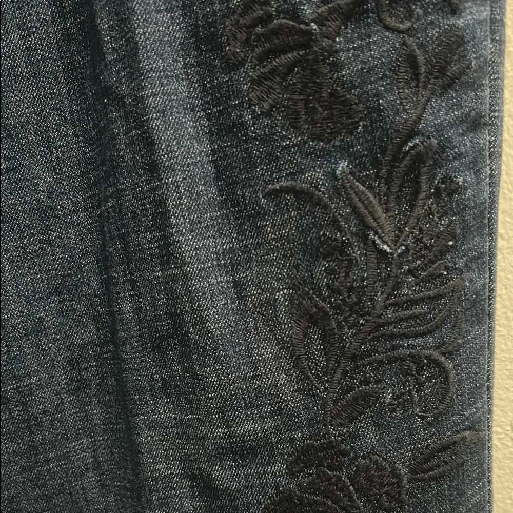 John Mark Dark Blue Flare Jeans - Picture 6 of 6